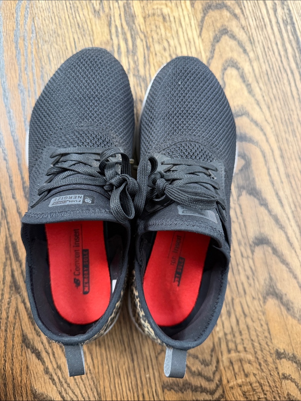 Women’s Black Knit Lace-Up Casual Sneakers